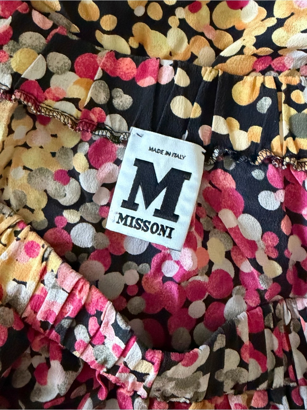 Missoni Silk Polka Dot Off The Shoulder Mini Dress - Picture 7 of 10